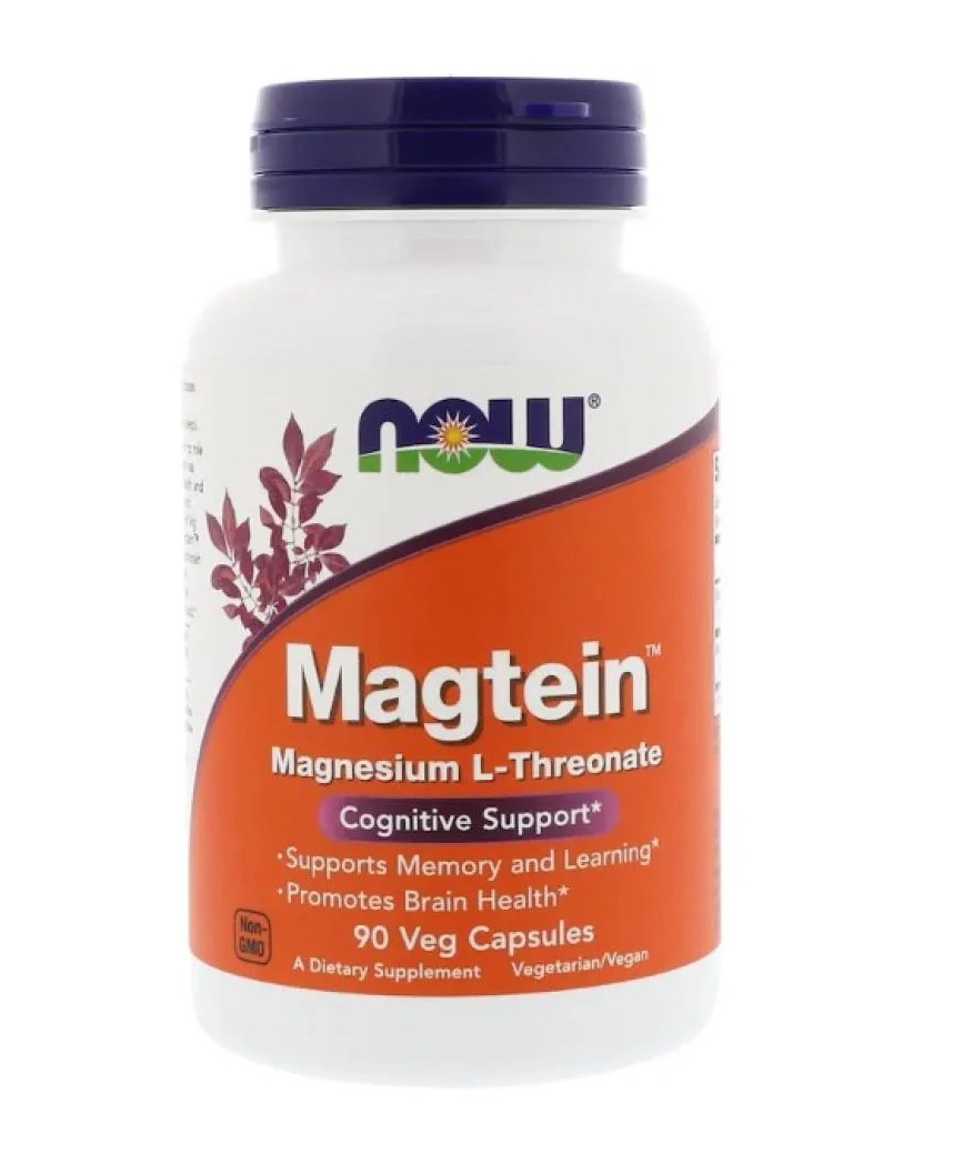 Suplemento Alimentar Magtein Magnésio Treonato 2000mg com 90 cápsulas - Now Foods