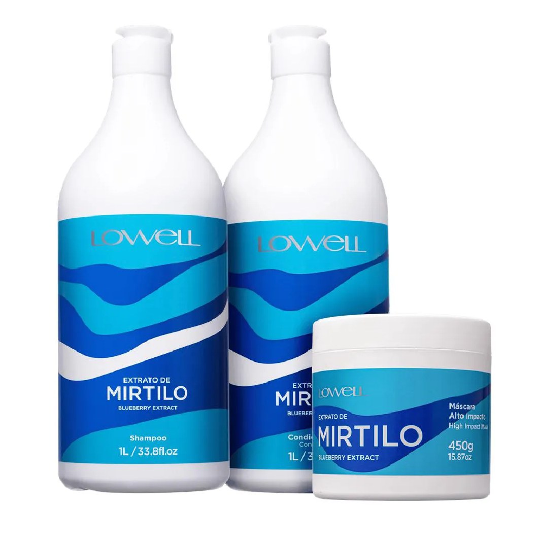 Kit Lowell Mirtilo Duo 1l e Mascara 450g