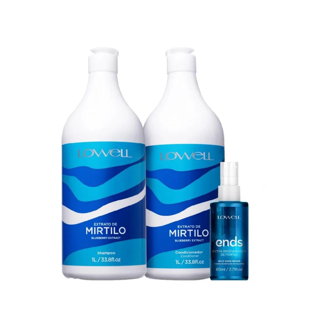 Lowell Extrato de Mirtilo Trio Salon Regenerador (3 Produtos)
