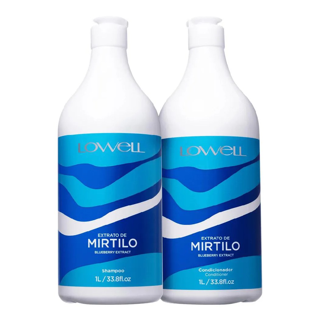 Kit Lowell Extrato de Mirtilo - Shampoo 1l + Condicionador 1l
