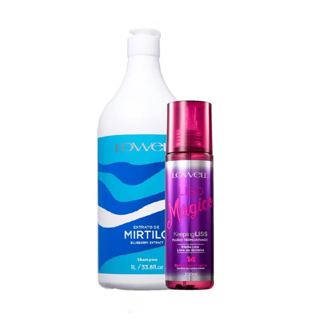 Kit Lowell Extrato de Mirtilo Salon Limpeza Termoativada (2 Produtos)