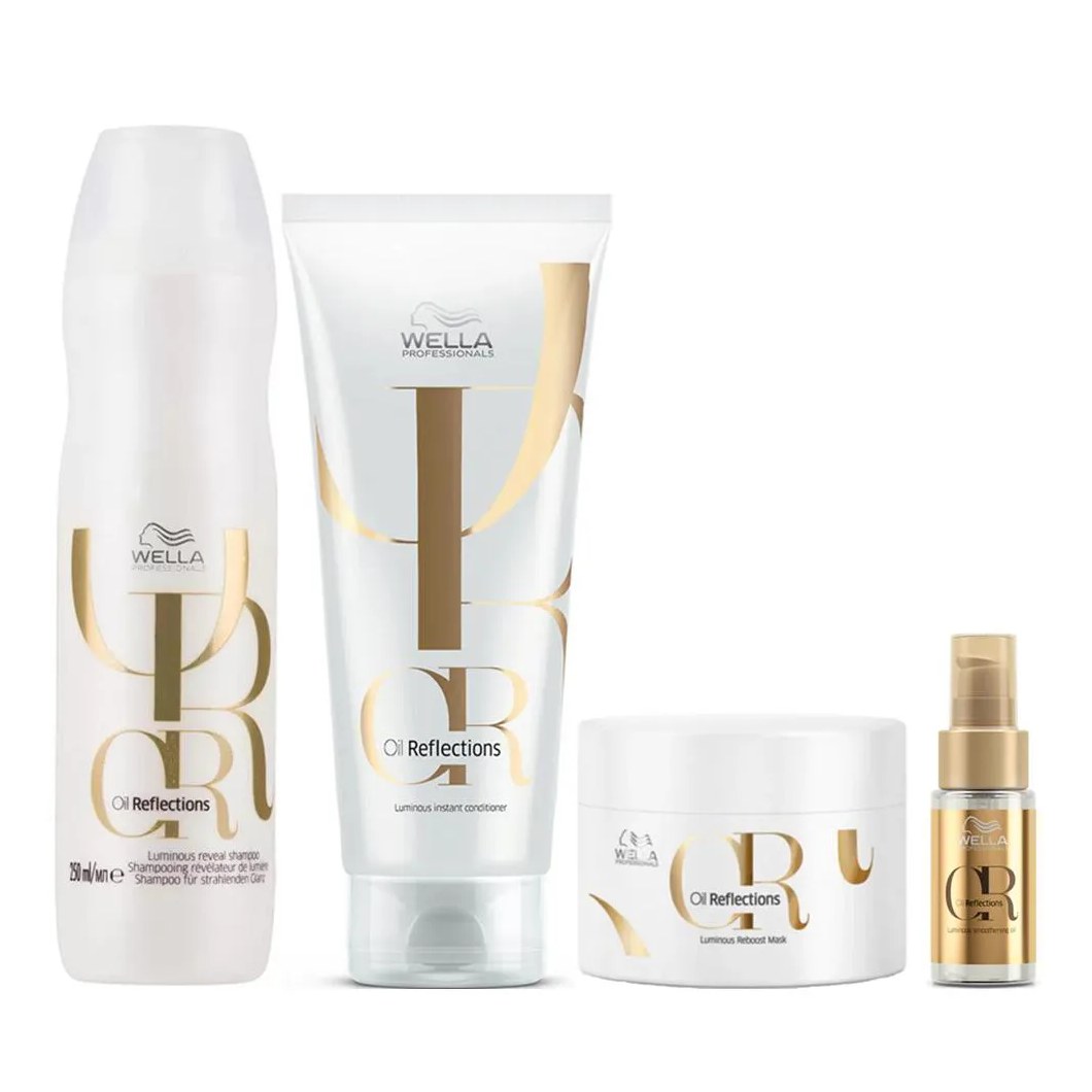 Wella Professionals Oil Reflections+ - Shampoo 250ml+condicionador 200ml+máscara Capilar 150ml+oil Reflections 30ml