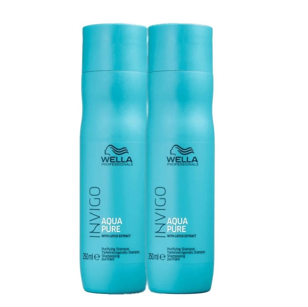 Kit Wella Professionals Invigo Balance Aqua Pure - Shampoo Antirresiduos 250ml (2 Unidades)