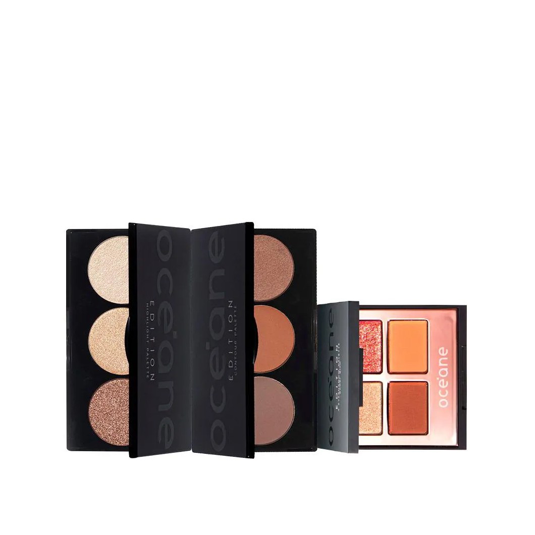 Kit Océane Edition Paleta Hightlight + Contour E Sombra Power Glow (3 Produtos)