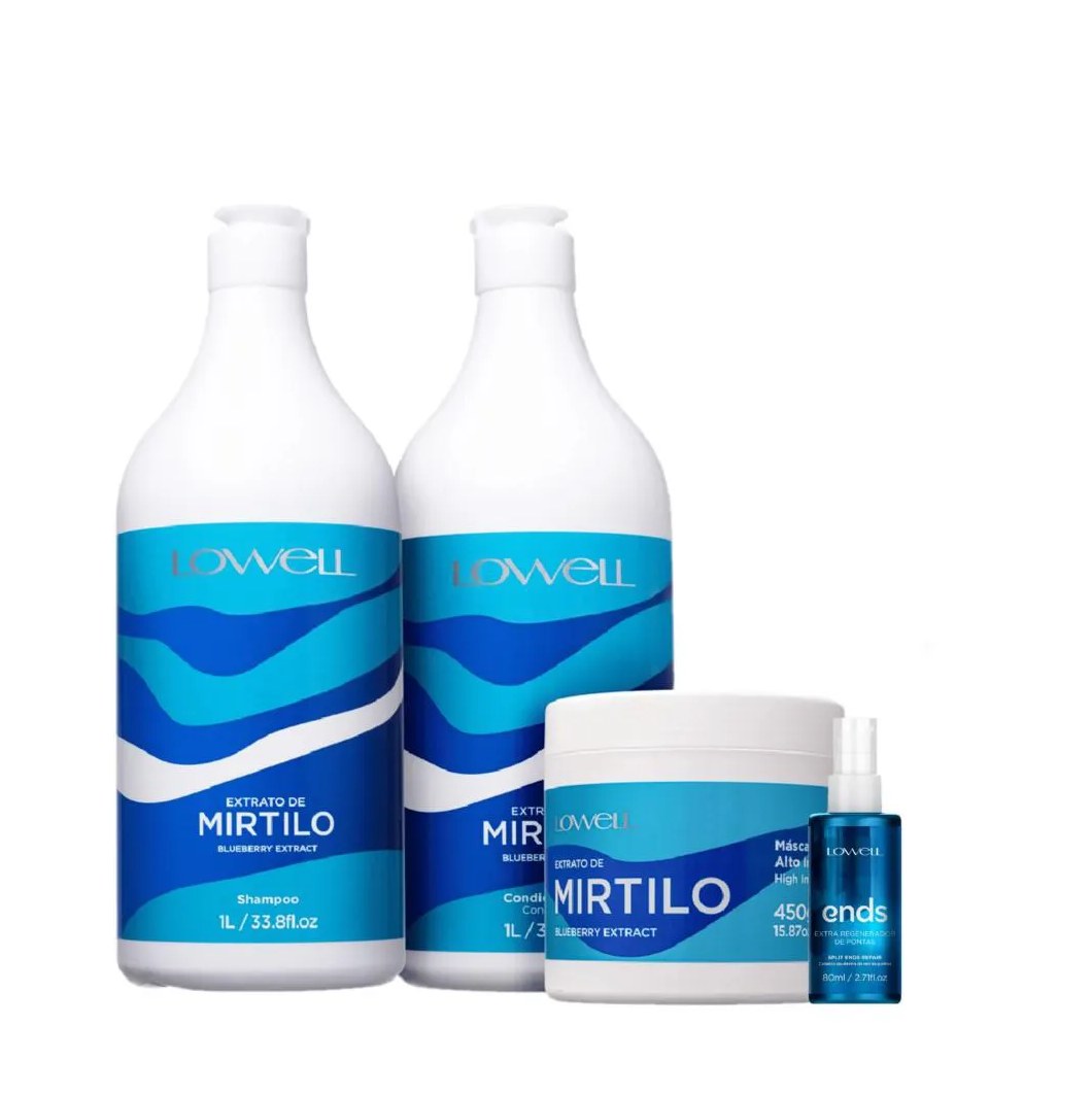 Kit Lowell Extrato de Mirtilo Salon Regenerador (4 Produtos)