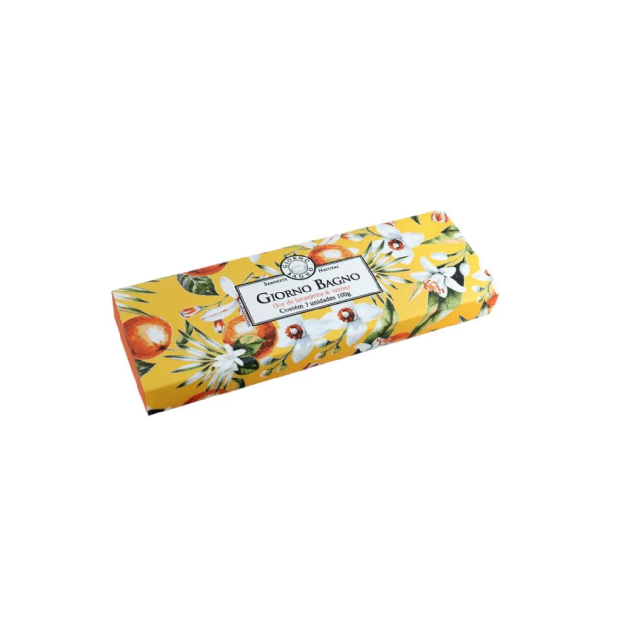 Giorno Bagno Flor de Laranjeira & Vetiver- Sabonete Natural 100g (3 Unidades)