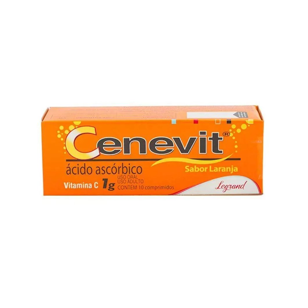VITAMINA C EFERVECENTES 1G 10CPR - CENEVIT LEGRAND