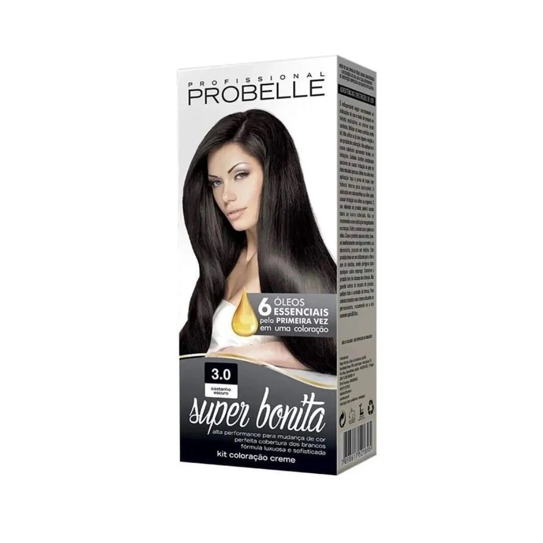 Tintura Probelle Super Bonita 3.0 Castanho Escuro