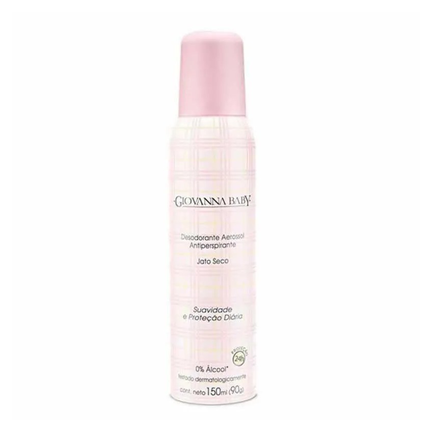 Desodorante Antitranspirante Aerosol Giovanna Baby Rosa Feminino 24h 150ml