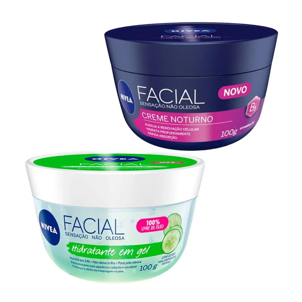 Kit Nivea Creme Noturno + Gel Hidratante 100g