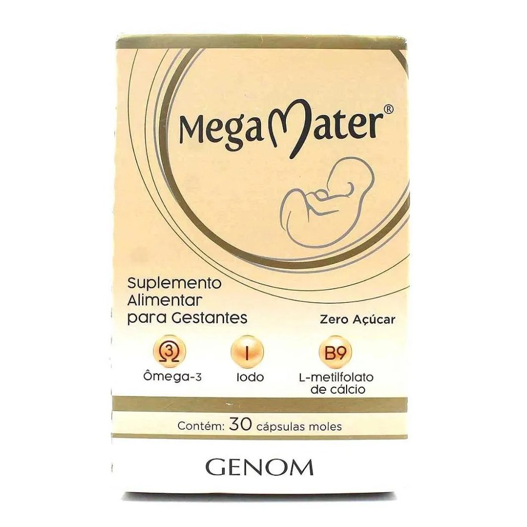 Suplemento Alimentar para Gestantes Mega Mater 30cps Genom