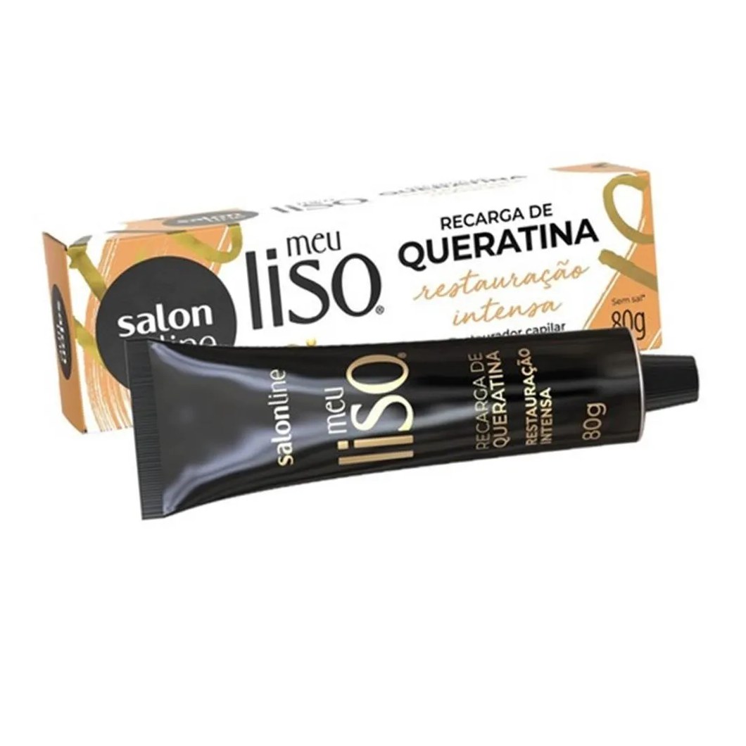 Recarga de Queratina Meu Liso Salon Line 80g Restauração Intensa