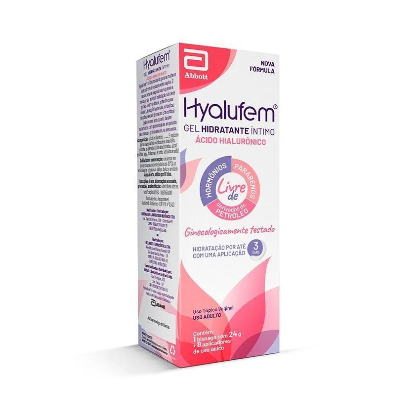 Gel Hidratante Íntimo Hyalufem Bisnaga 24g 8aplic Abbott