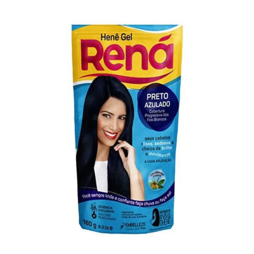 Hene Gel Rena Naturalmente Absoluta Preto Azulado 180gr