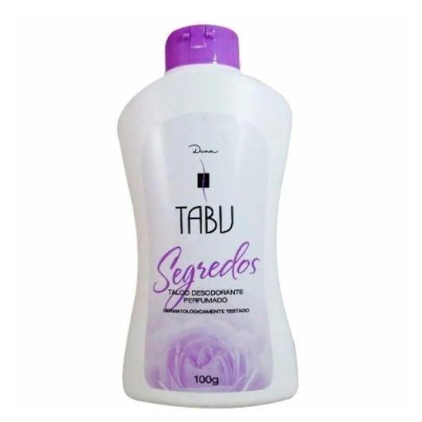 Talco Desodorante Perfumado Tabu Segredos Adulto 100g