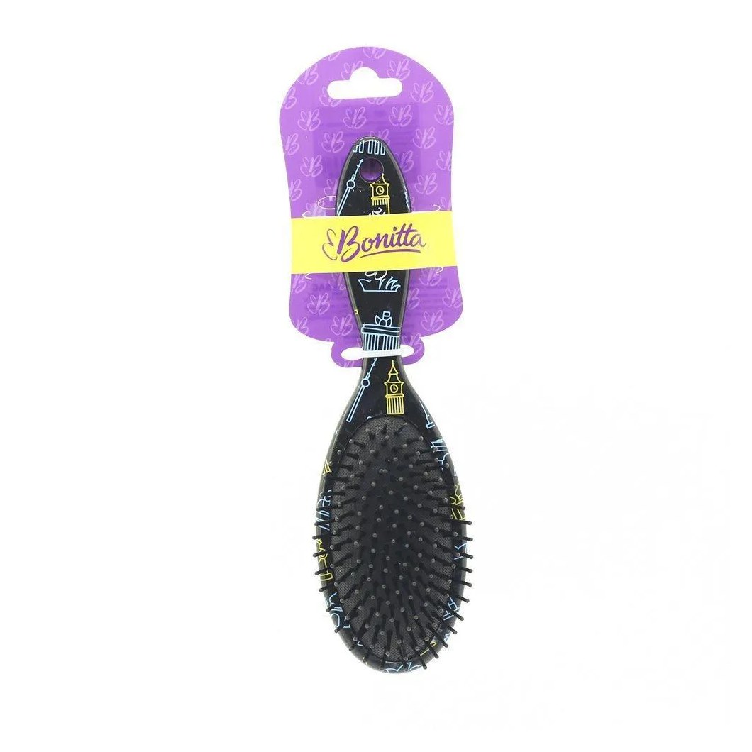 Escova de Cabelo Bonitta Oval Estampada Media M Boni Ref.508