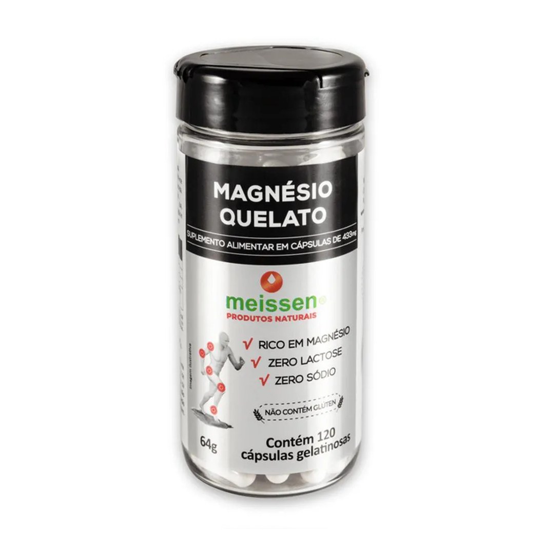 Magnésio Quelato 433mg 120 cápsulas - Meissen