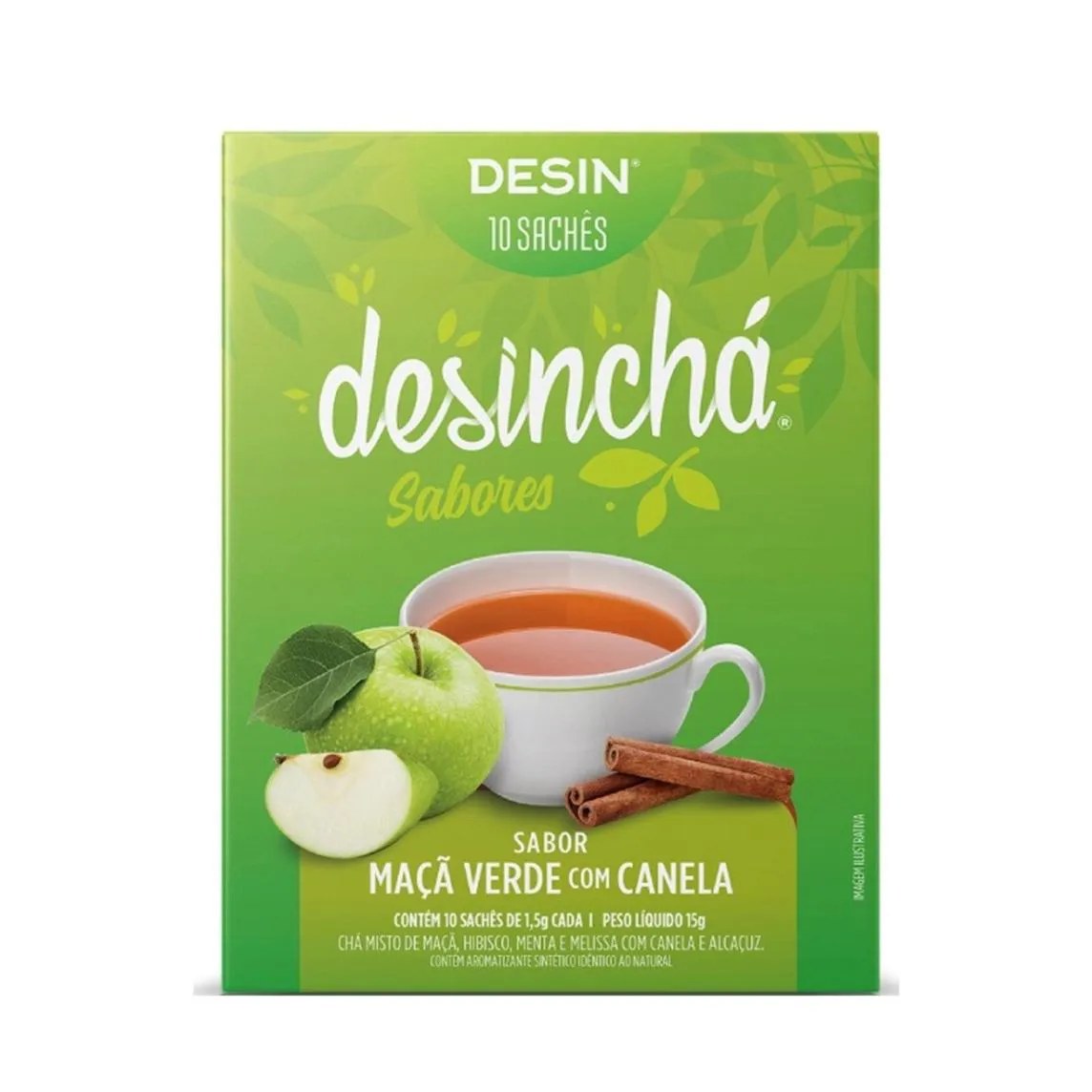Desincha Maca Verde com Canela 10 Saches - Desinchá