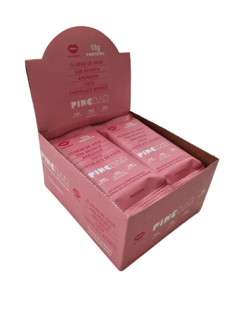Barra de Proteína Beijinho sem Açúcar 50G Pincbar 12 unidades