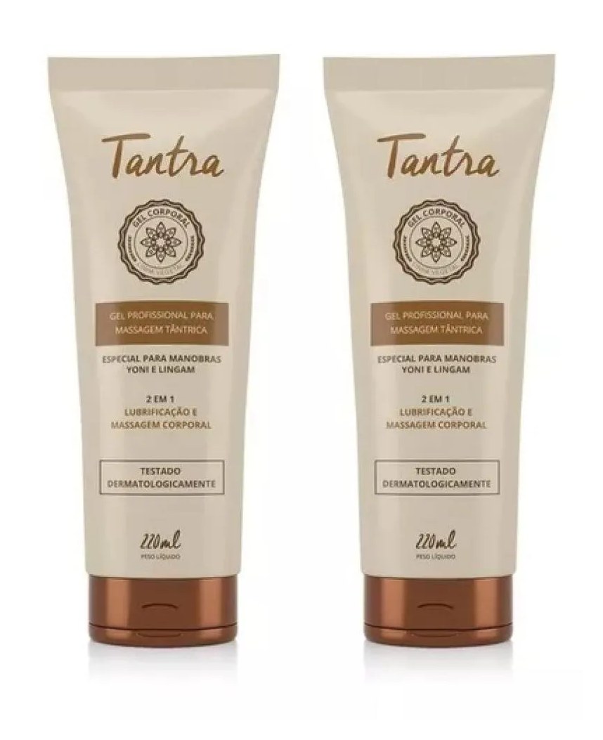 2 Gel Profissional para Massagem Tantra Corporal e Intima