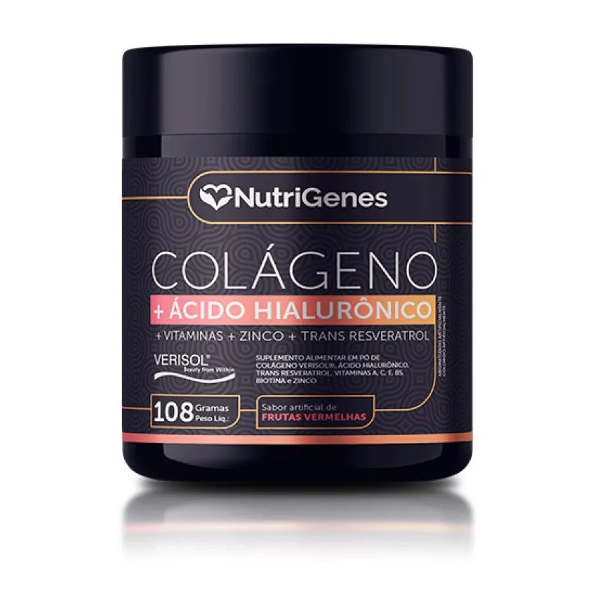 Colágeno Verisol com Ácido Hialurônico 108g Sabor Frutas Vermelhas Nutrigenes