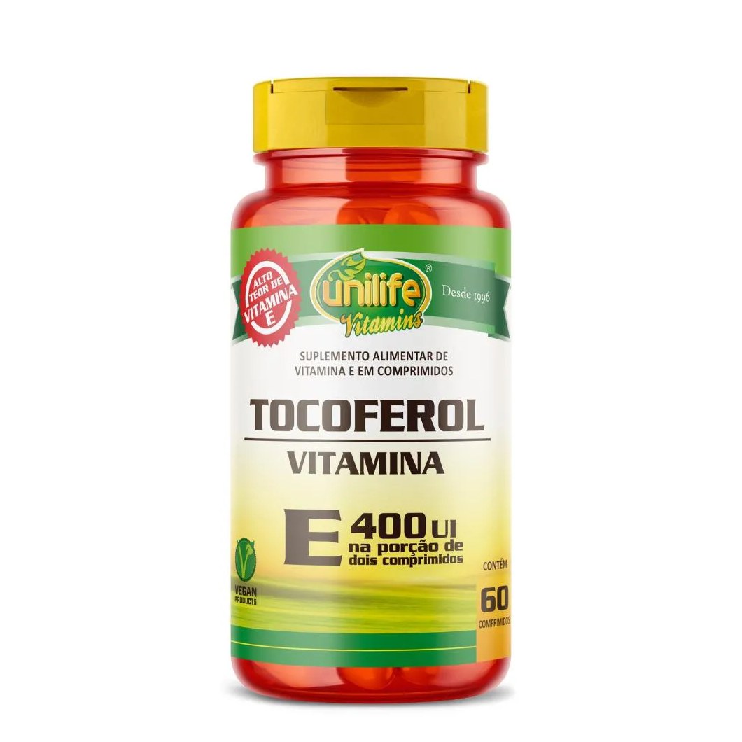 Vitamina e (tocoferol) 60 comprimidos 1000mg Unilife