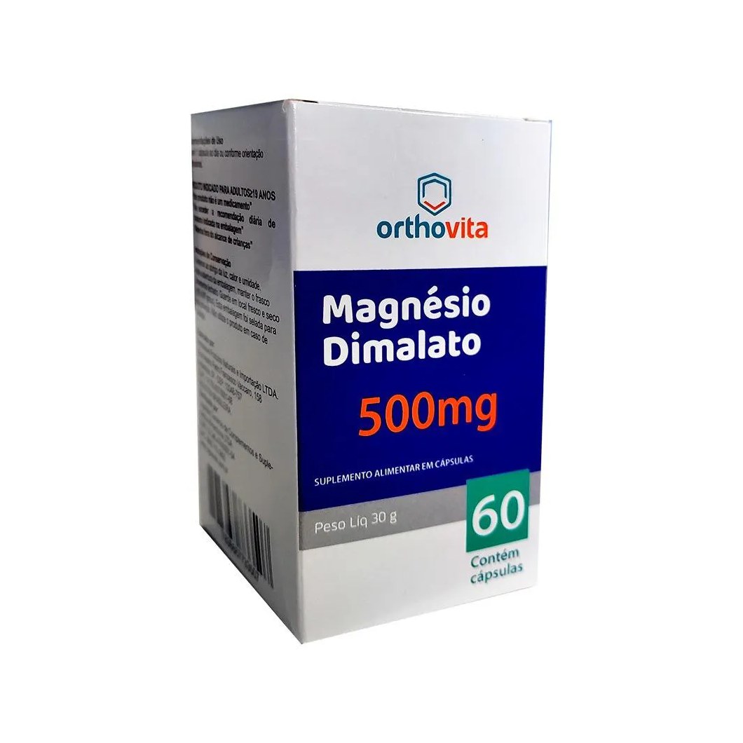 Magnésio Dimalato 500mg C/60 cápsulas