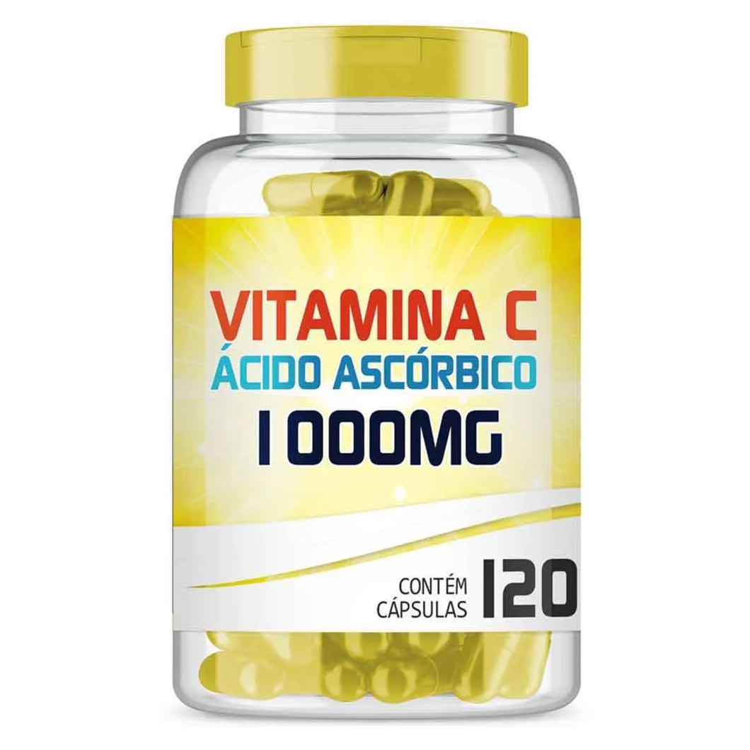 Vitamina C Ácido Ascórbico 1000mg com 120 cápsulas