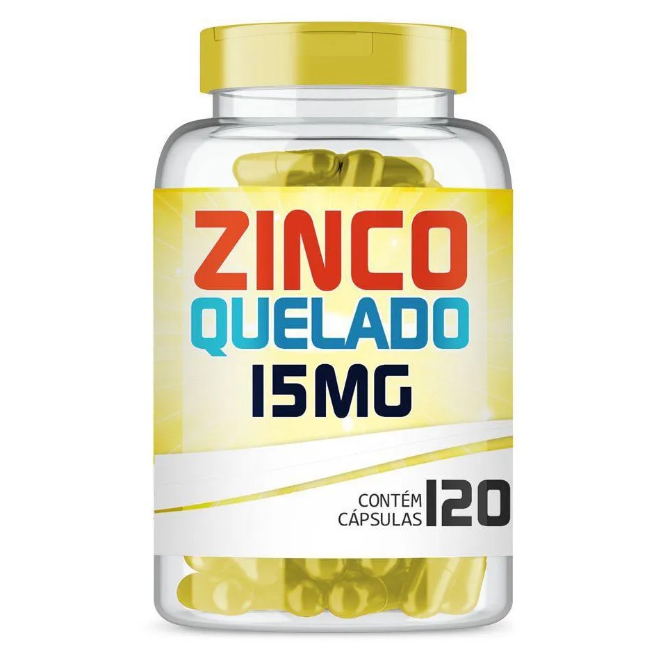 Zinco Quelado 15mg com 120 cápsulas