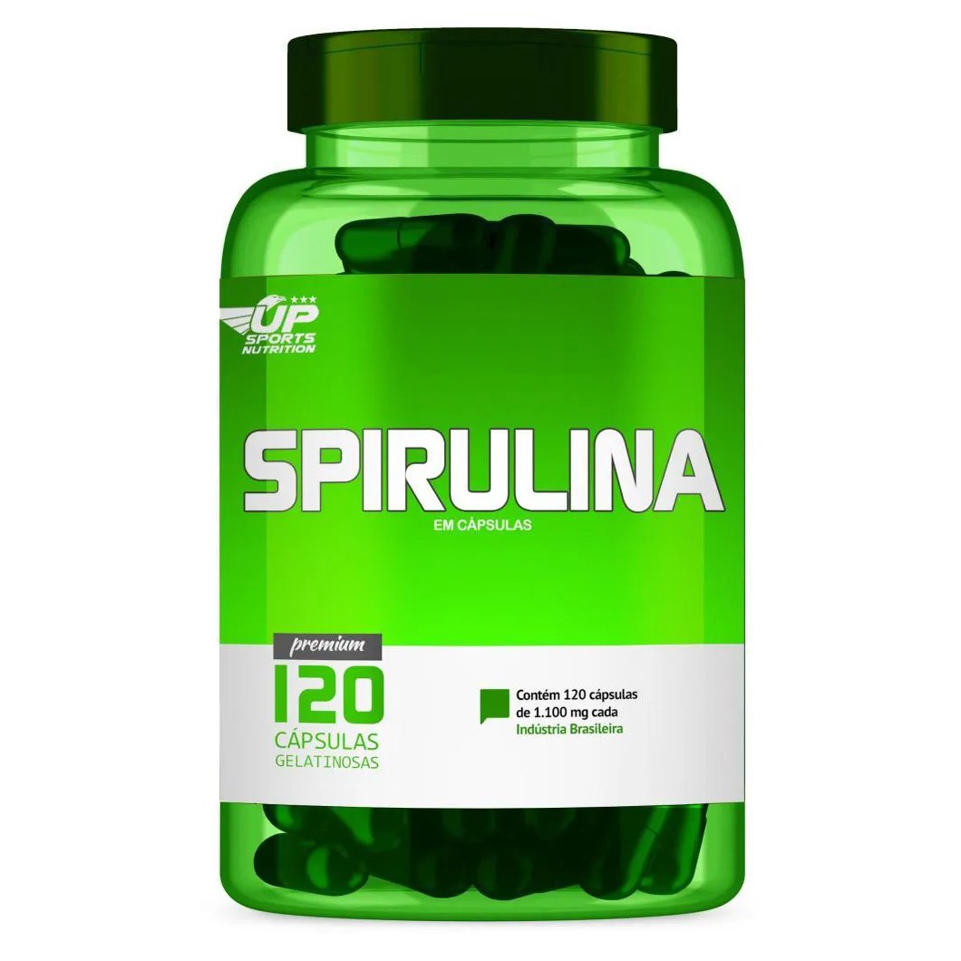 Spirulina 1100mg com 120 cápsulas Up Sports Nutrition