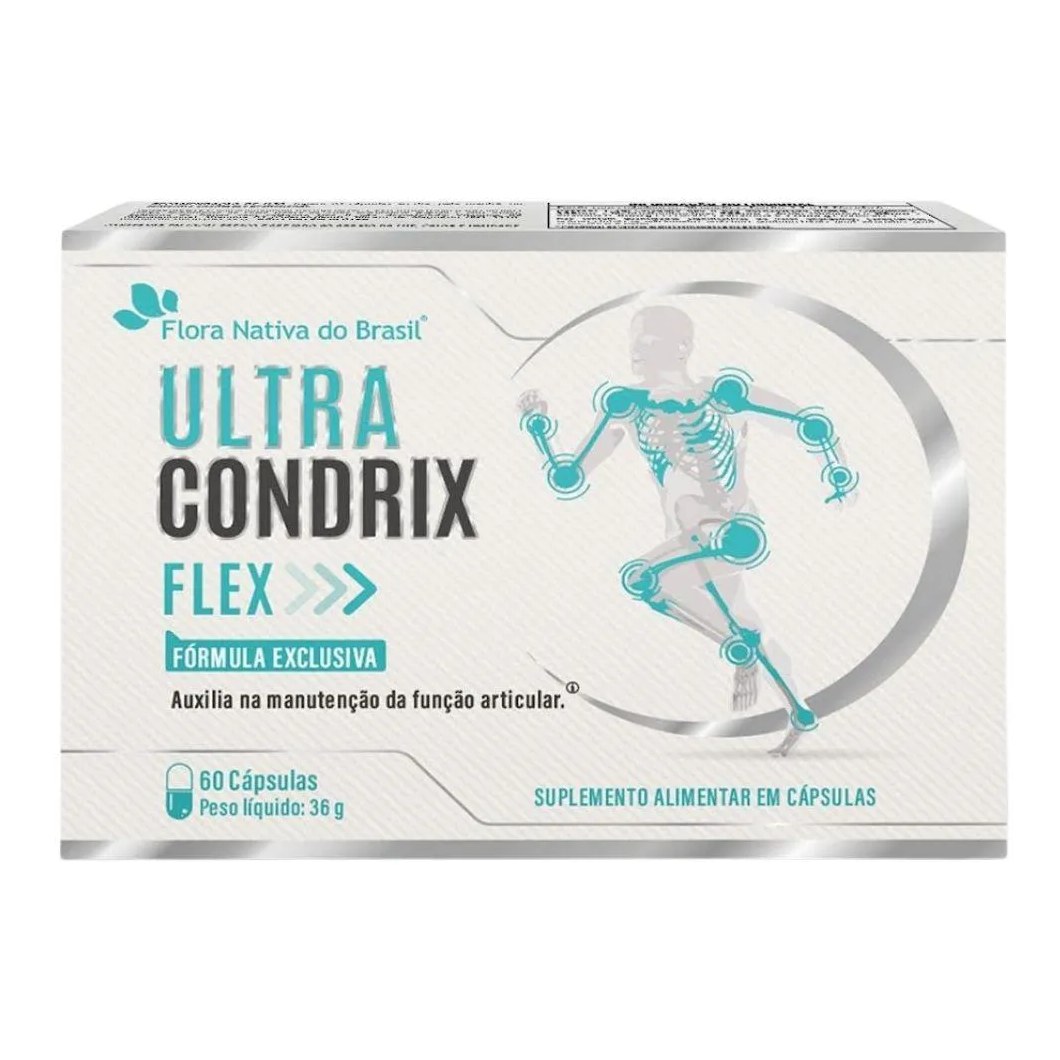Ultra Condrix Flex (colágeno Tipo 2, Curcumina, Msm, Ácido Hialurônico e Vitaminas) 60 cápsulas - Flora Nativa