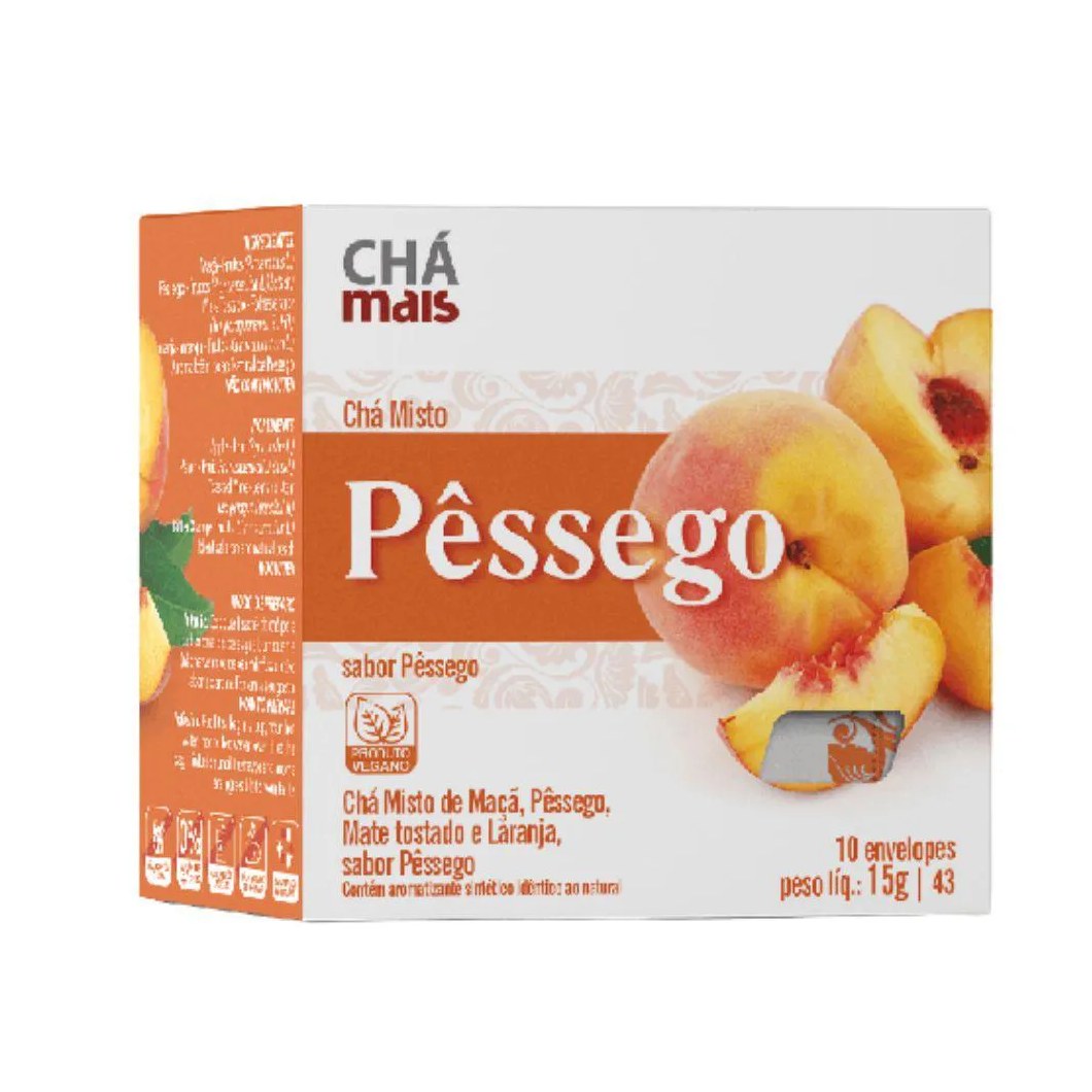 Chá Misto de Pêssego 10 Sachês - Chá Mais