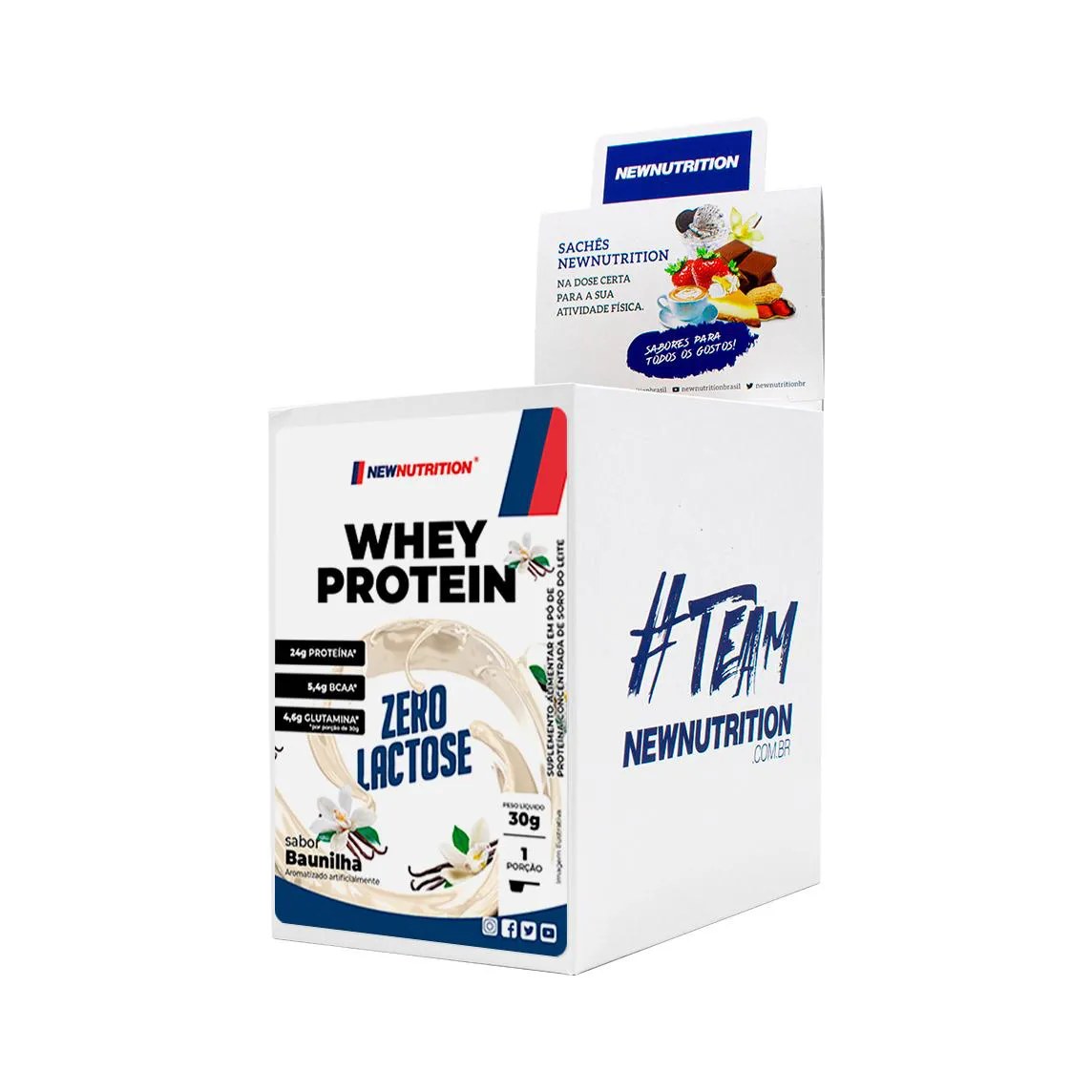 Whey Protein Newnutrition Zero Lactose Baunilha 30g 10 unidades
