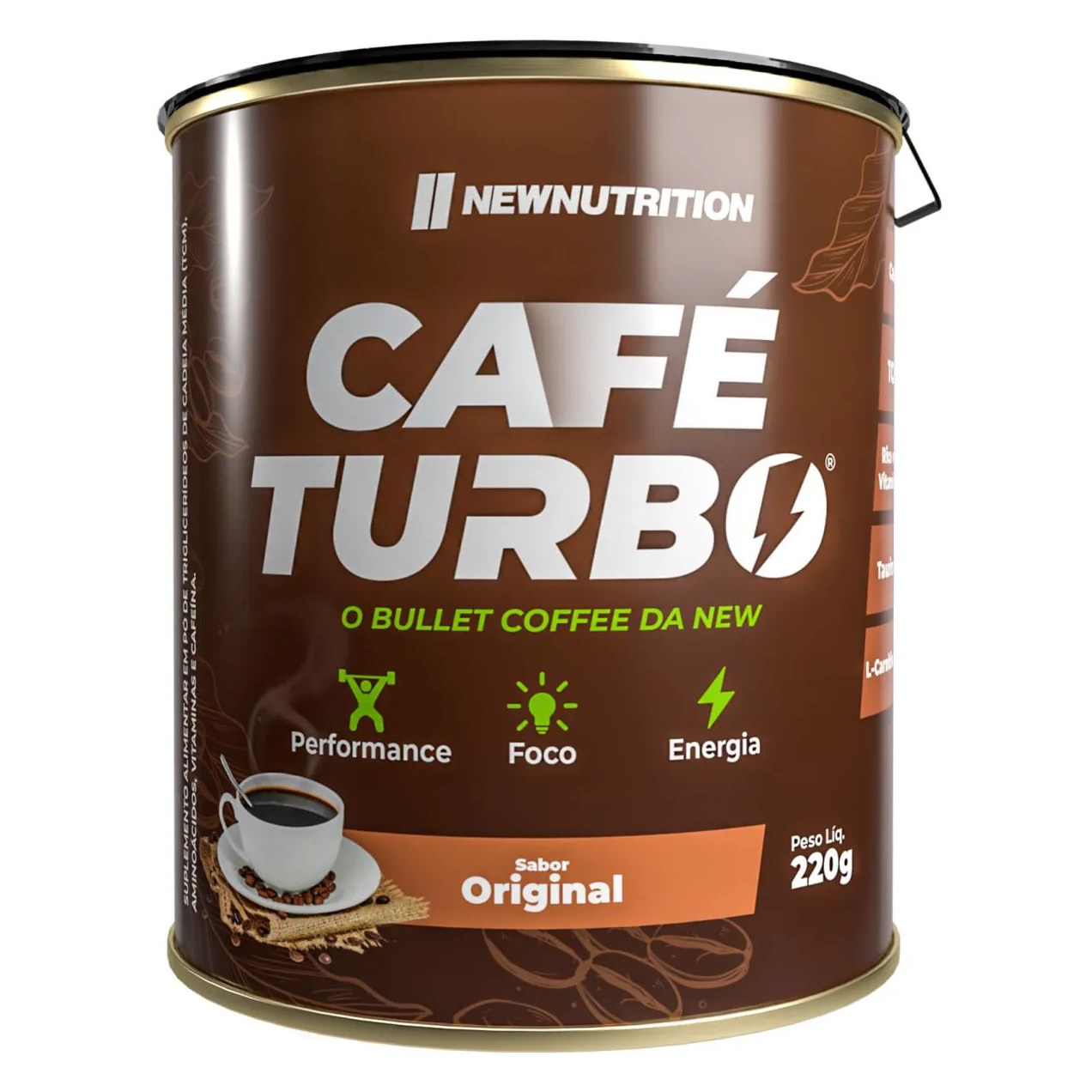 Cafe Turbo 220g Original - Lata Café