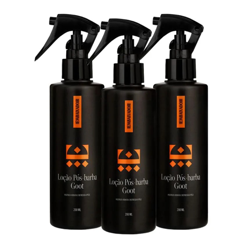 Kit 03 Loção Pós Barba Goot Embaixador 200ml