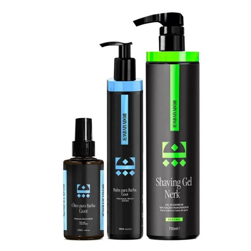 Shaving Gel Menthol + Óleo + Balm Goot Bancada Embaixador 750ml