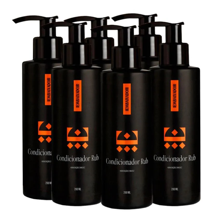 Kit 06 Condicionador para Cabelo Rub Embaixador 200ml