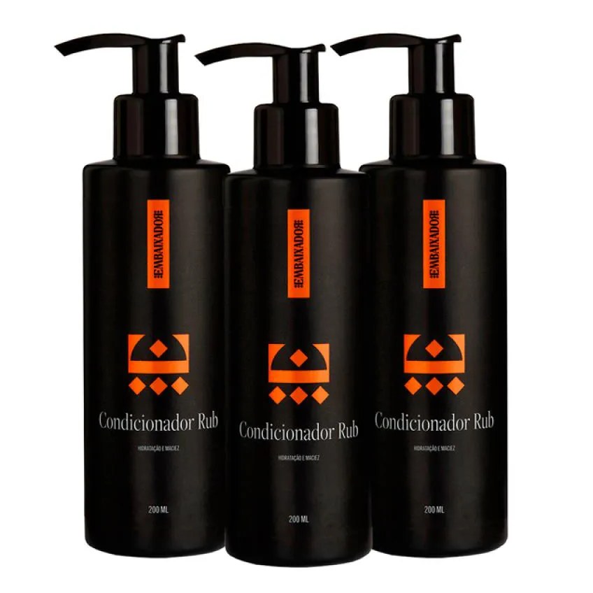 Kit 03 Condicionador para Cabelo Rub Embaixador 200ml