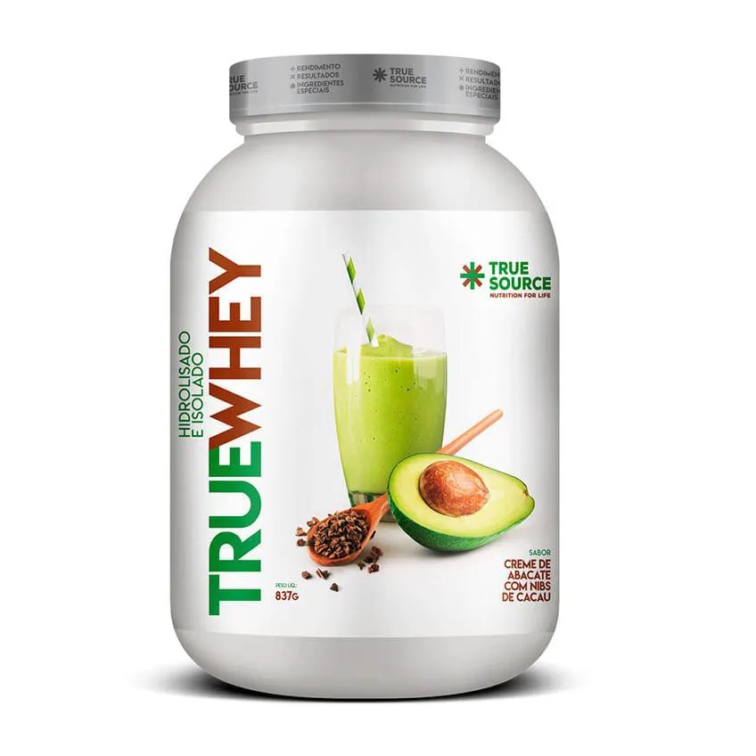 Whey Creme de Abacate e Nibs Cacau 837g - True Source