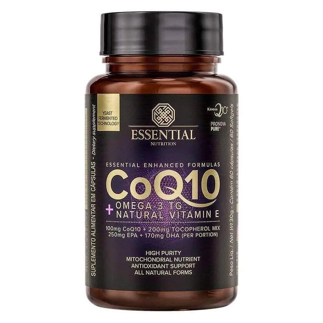 Ômega 3 Essential Nutrition Coezima Coq10 + Vitamina e + Tg - 60cps