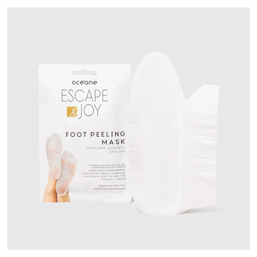 máscara esfoliante para pés com óleo de coco - foot peeling mask 1 par