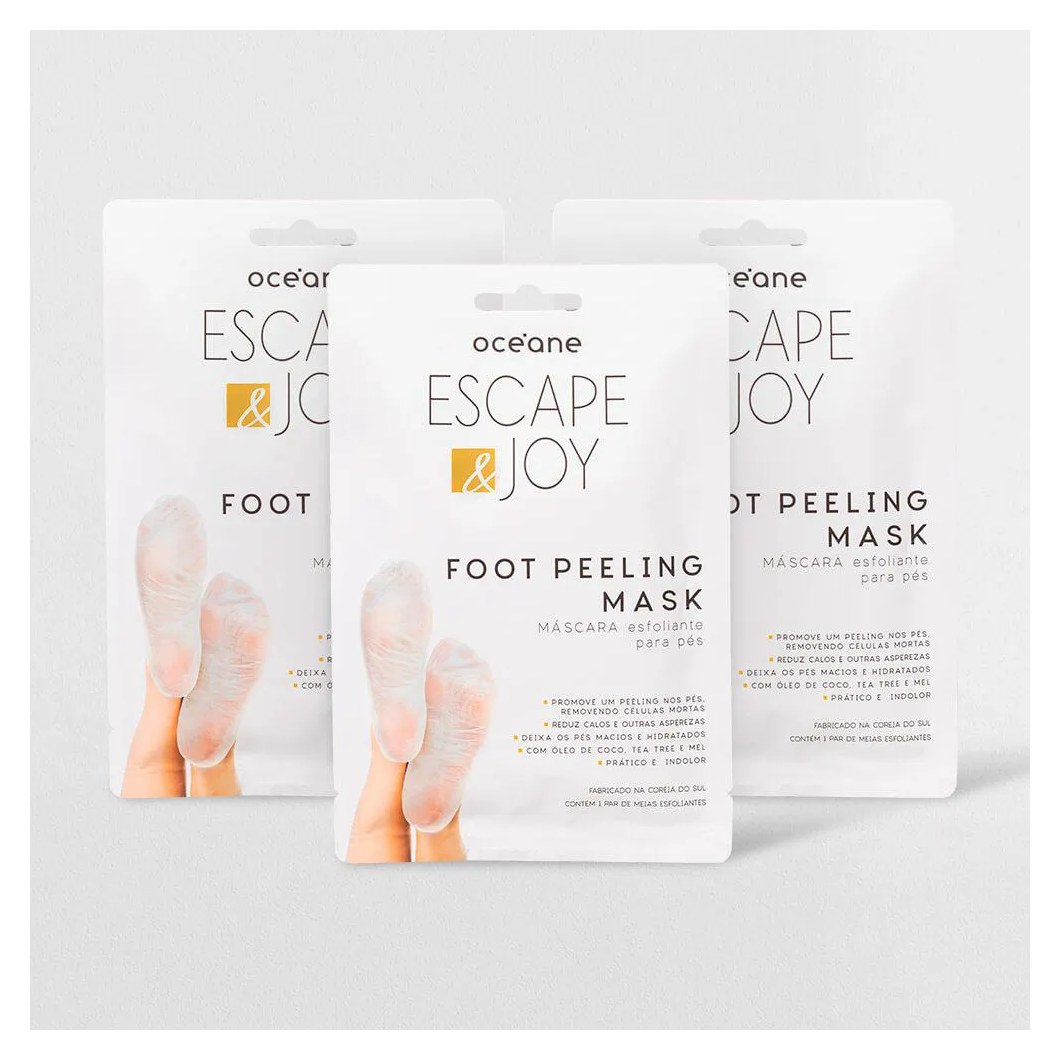 Kit Pés Renovados - Máscara Esfoliante Para Pés (3 Produtos)