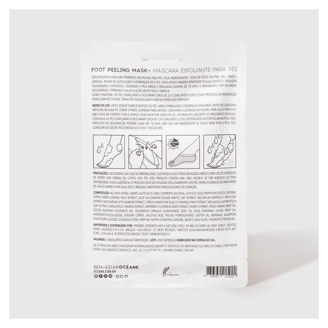 Kit Pés Renovados - Máscara Esfoliante Para Pés (3 Produtos)