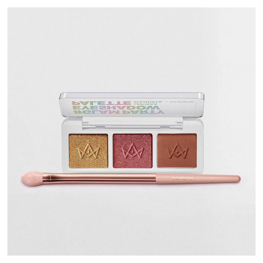 Kit Paleta de Sombras Glam Party Larissa Manoela By Océane + Pincel (2 Produtos)