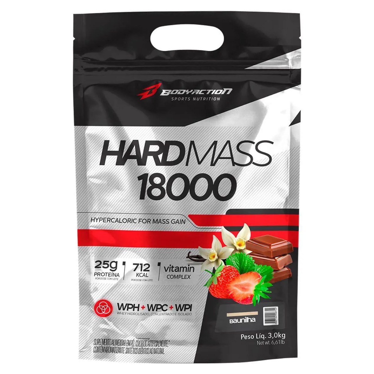 Suplemento Body Action Hard Mass 18000 Baunilha 3kg