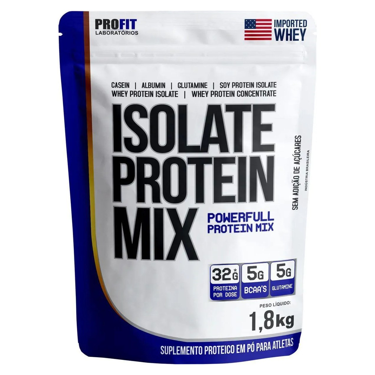 ISOLATE PROTEIN MIX REFIL STAND-UP - 1.800G MOUSSE DE MARACUJá - PROFIT