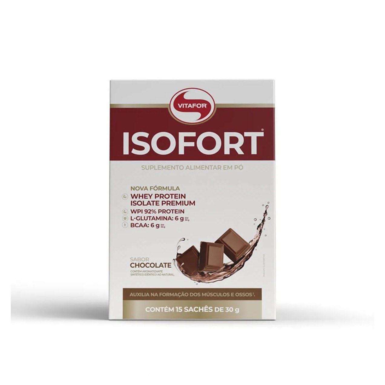 Whey Protein Isolado Vitafor Isofort Neutro Sachê 30g