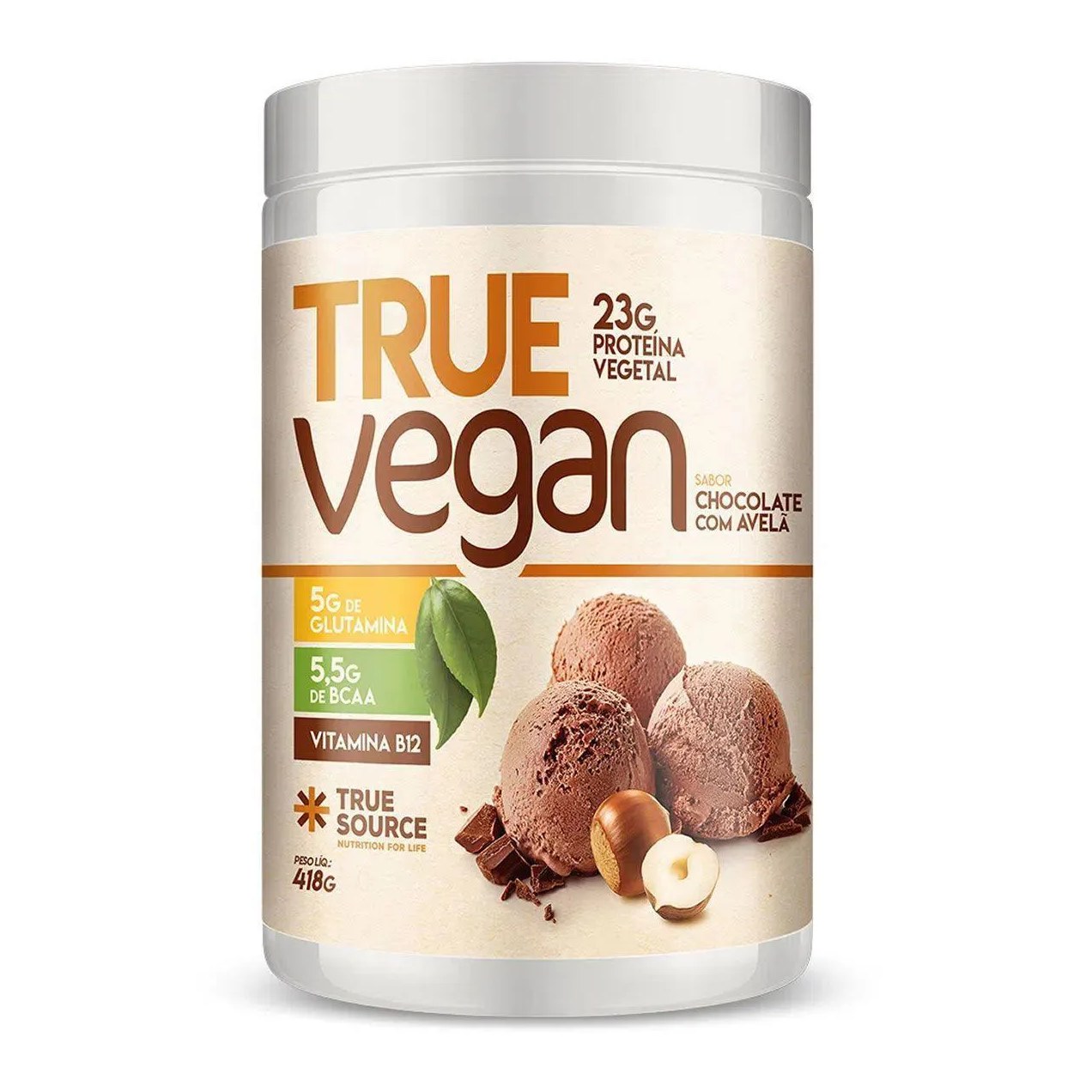 Proteína Vegetal True Source True Vegan Chocolate com Avelã 418g