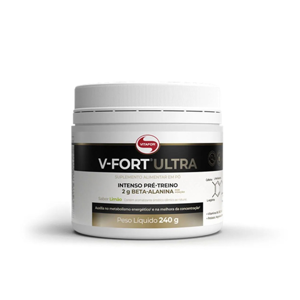 V - FORT ULTRA PRé TREINO - 240G LIMãO - VITAFOR