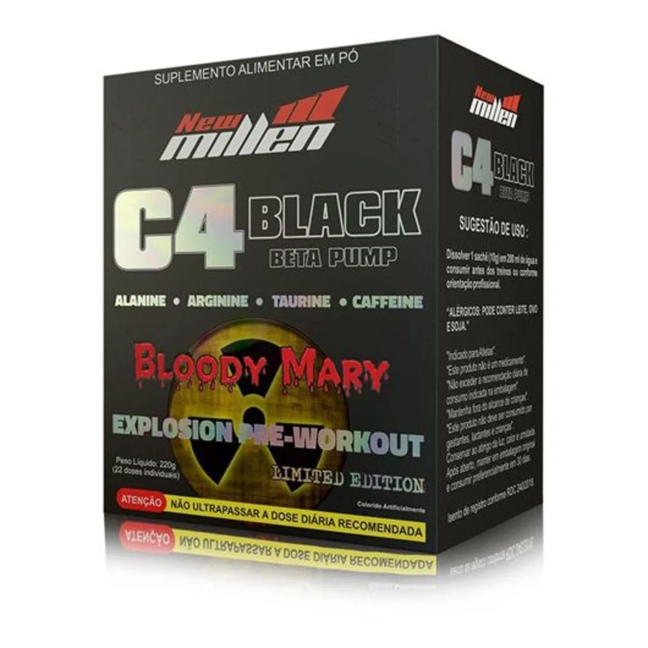 Pré-Treino New Millen C4 Black Beta Pump 220g
